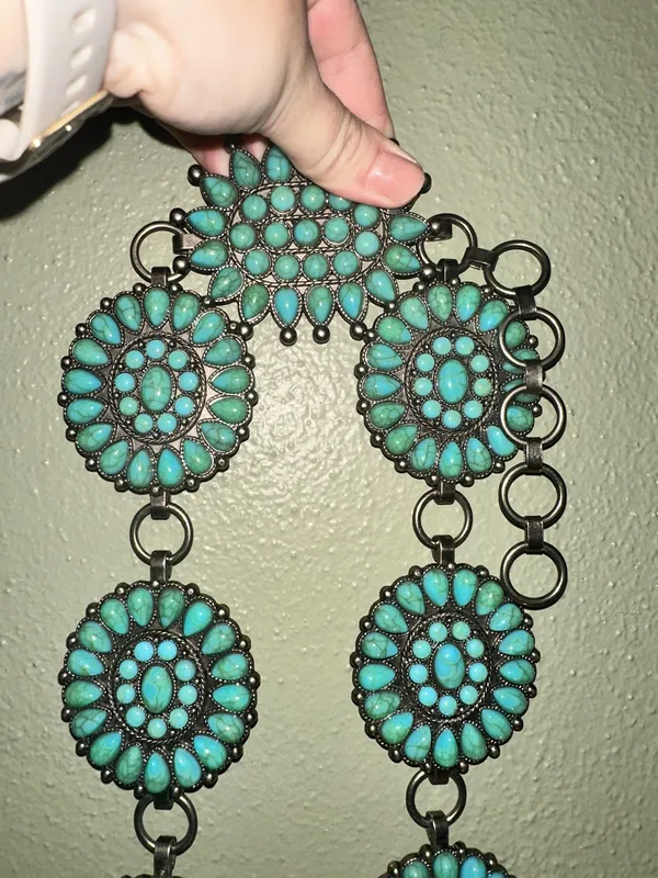 Turquoise Concho Boutique Belt - Image 2