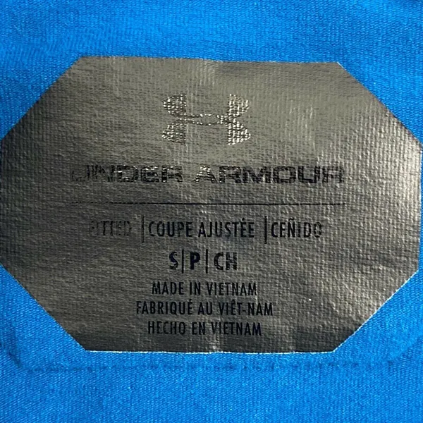 Under Armour Fitted Henley Solid Blue T-Shirt Tee Top Shirt Size Small S Womens - Image 3