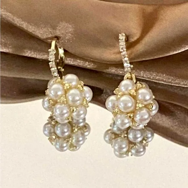 🆕Brand New Faux Pearl Decor Drop Earrings - Image 2
