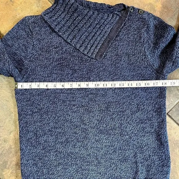 American Living Women’s Blue Cowl Neck Sweater Large - Image 6