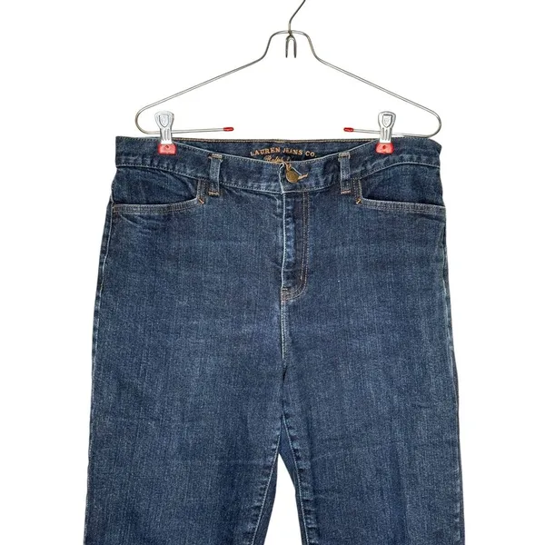 Lauren Jeans Co. Women's Jeans Classic Mid-Calf Cropped High-Rise‎ Denim Blue 32 - Image 4