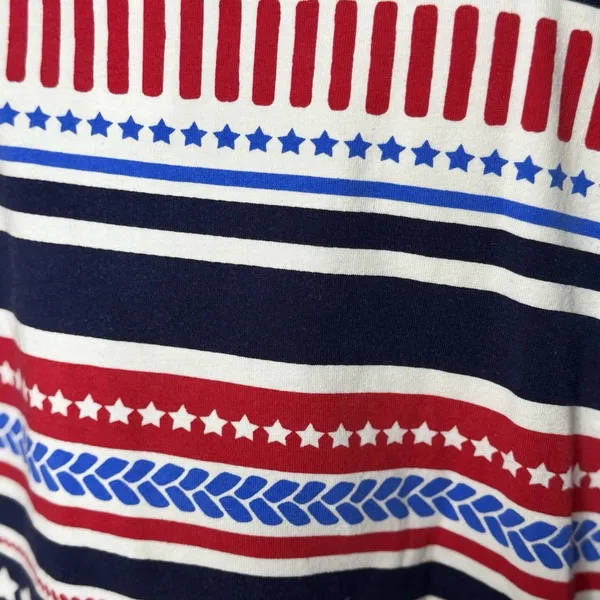 Alfred Dunner Patriotic Americana Top XL Red White Blue Nautical 4th Of July GUC - Image 13