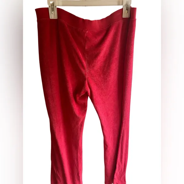 Tommy Girl Jeans Vintage 2002‎ Y2K Hot Pink Terrycloth Tie Waist Pants Sz Large - Image 2
