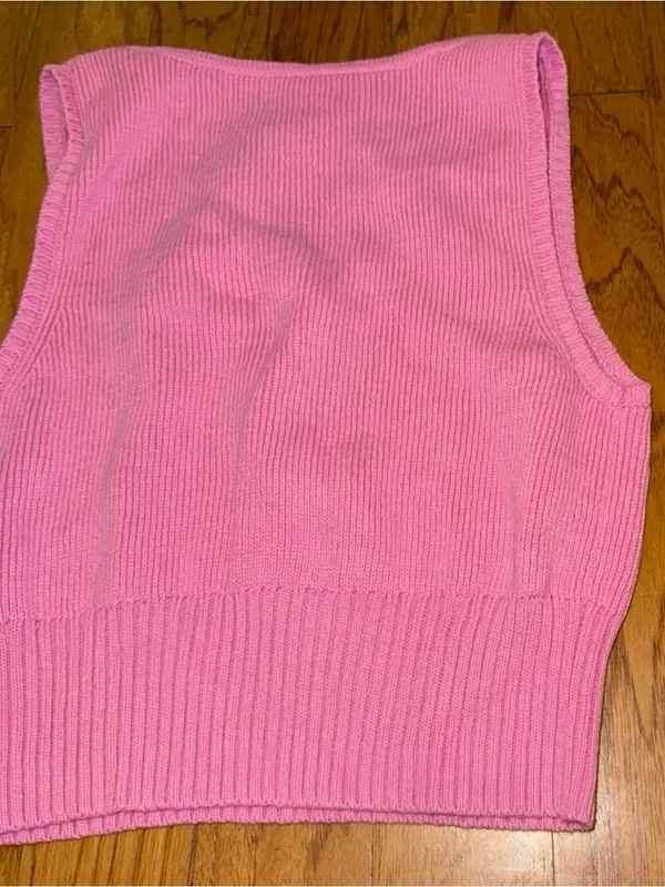 Brand New PacSun LA Hearts Knit Light Pink Crop Top Women’s Size Large - Image 9