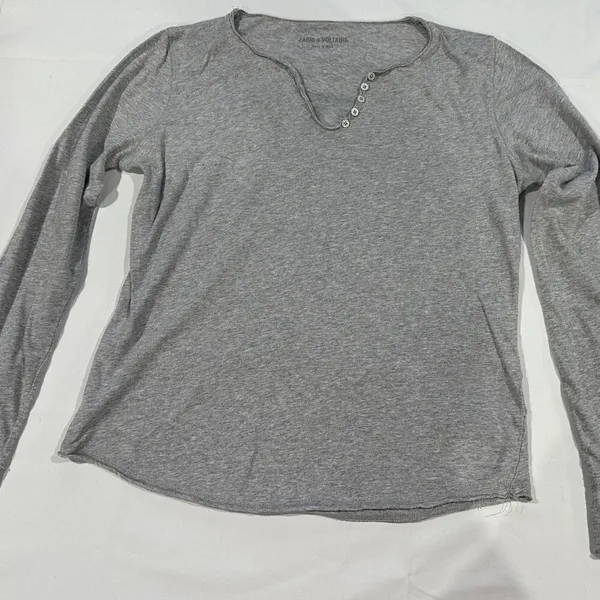 Zadig & Voltaire Grey T-Shirt -‎ One Size - Image 7