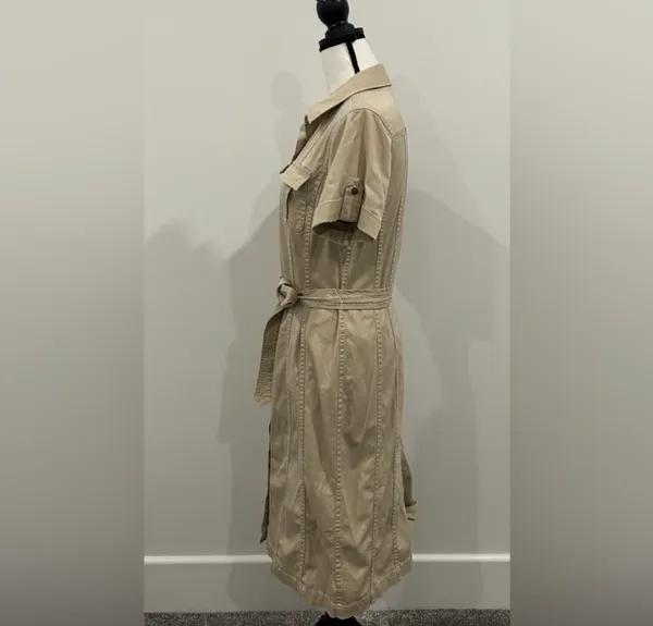 Safari Dress Tan Size 12 - Image 4