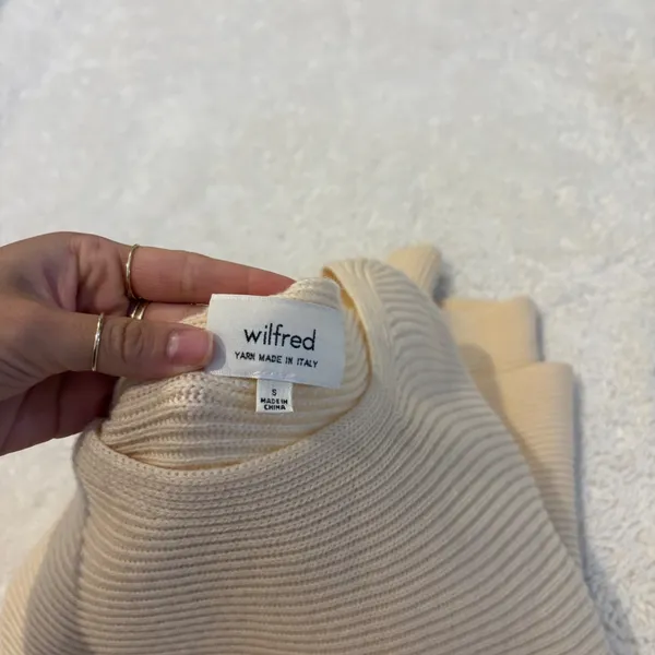 Aritzia Wilfred Merino Wool Pullover Knit Sweater Classic Preppy Chic Old Money - Image 7