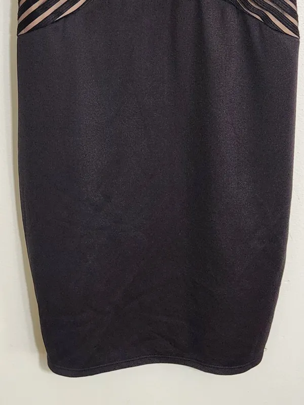 Haute Fox Black and Nude Bodycon Cocktail Dress Size 1XL NWOT - Image 3