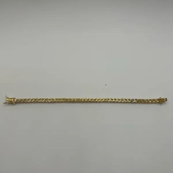 Kay Jewelers Moissanite Tennis Bracelet Gold 4mm 7 Inch New VVS1 Color D Women Hypoallergenic - Image 2