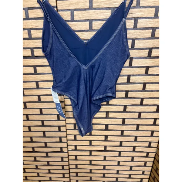 American Eagle Denim‎ Blue One Piece Cheeky Swimsuit Size Small - Image 5