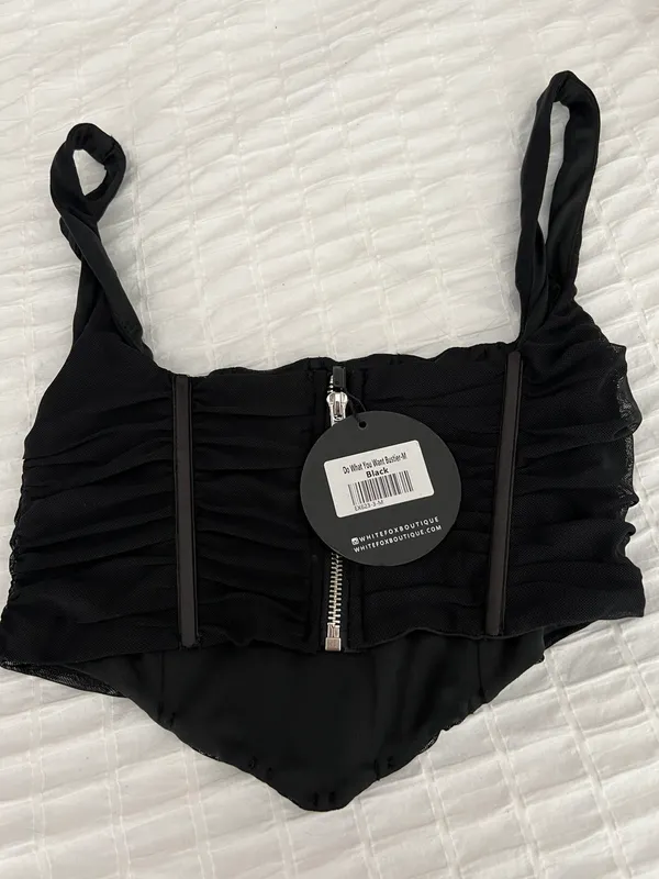 White Fox Boutique *NEW WITH TAGS* Do What You Want Bustier Black - Image 2