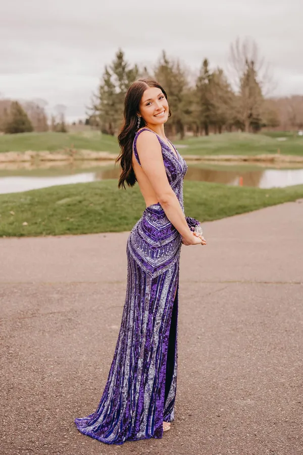 Sherri Hill Prom Dress 56316 In Lilac Purple - Image 3