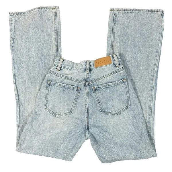 PacSun High Rise Bootcut Jeans Womens 24 Light Wash Denim Button Fly 100% Cotton - Image 8