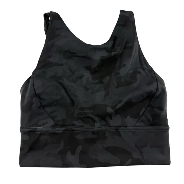 Lululemon Black Camo Stronger As One Long Line Bra Size 4 - Image 2
