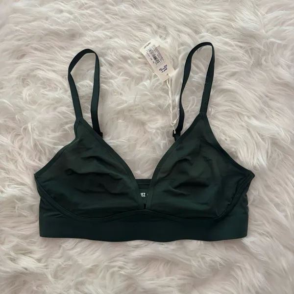Aerie SMOOTHEZ Mesh Bralette Sycamore Size Small - Image 2