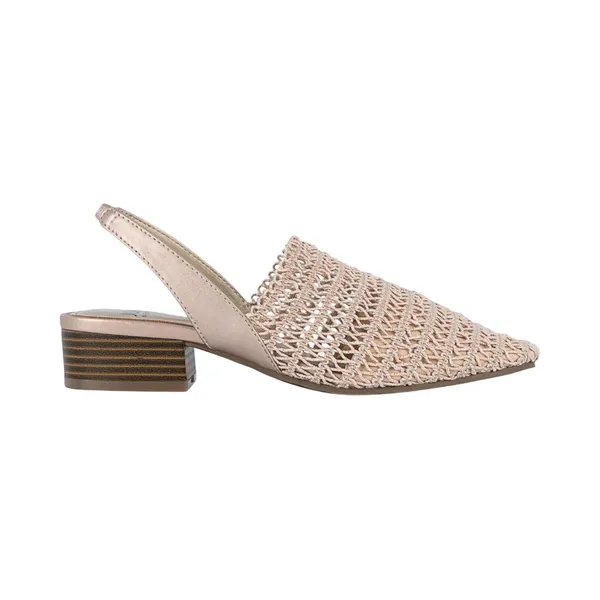 NWT Jones New York Carolton Embroidered Slingback Flats Rose Gold Pink 8.5M - Image 2