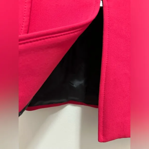 Zara Collarless Magenta Swing Coat Jacket Medium perfect for spring - Image 5