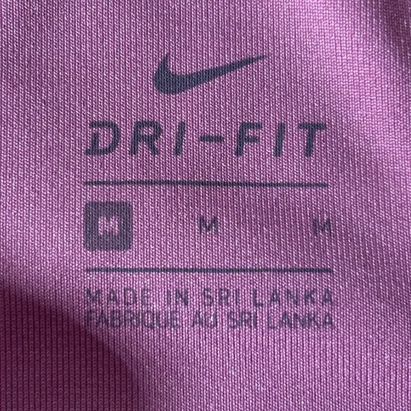 Nike Dri-Fit Size M Pink Swoosh Futura Sports Bra Logo Spellout CN5262-693 - Image 3