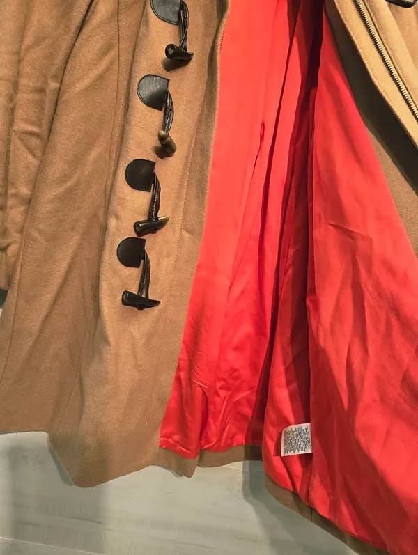 {6} Anthropologie Elevenses Removable Faux Fur Toggle Peacoat In Camel - Image 13