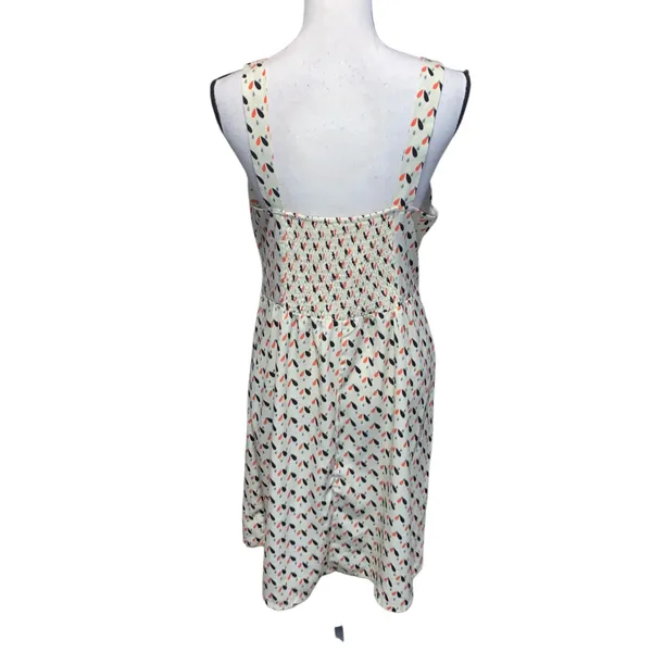 Romy Cream Midi Dress with Multicolor Teardrop Print Sleeveless - Image 5