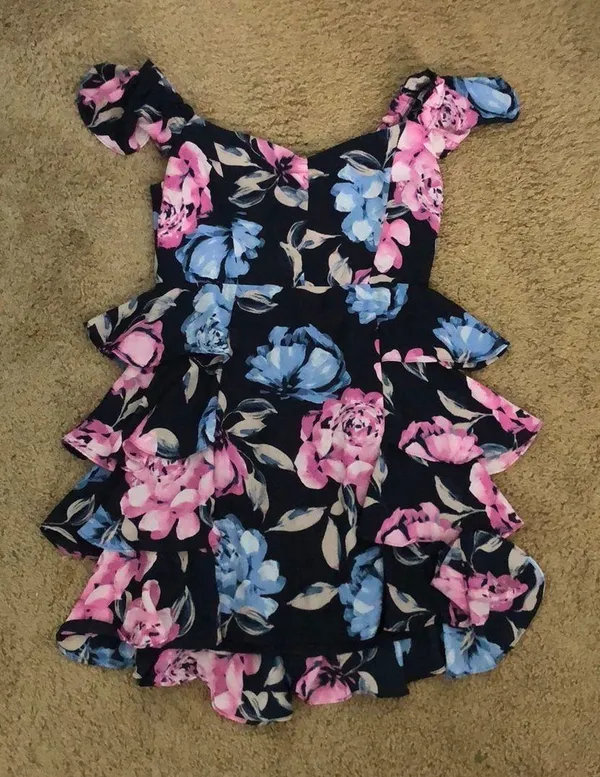 tiered floral mini dress - Image 2
