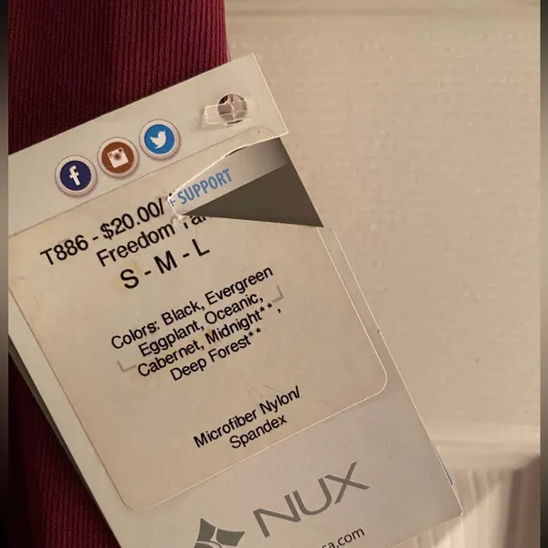 NUX Freedom Nylon Tank Top Women’s Maroon Red Size Small - Image 4