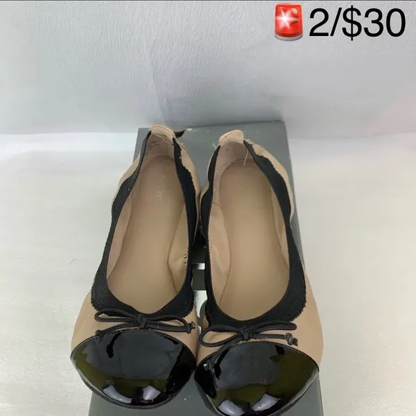 Apt 9 Black/Tan Flats Women’s Size 6.5 - Image 7