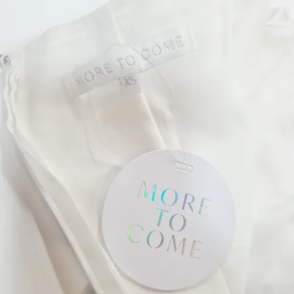 MORE TO COME Sophia Strapless Midi Dress in White XS - Image 10