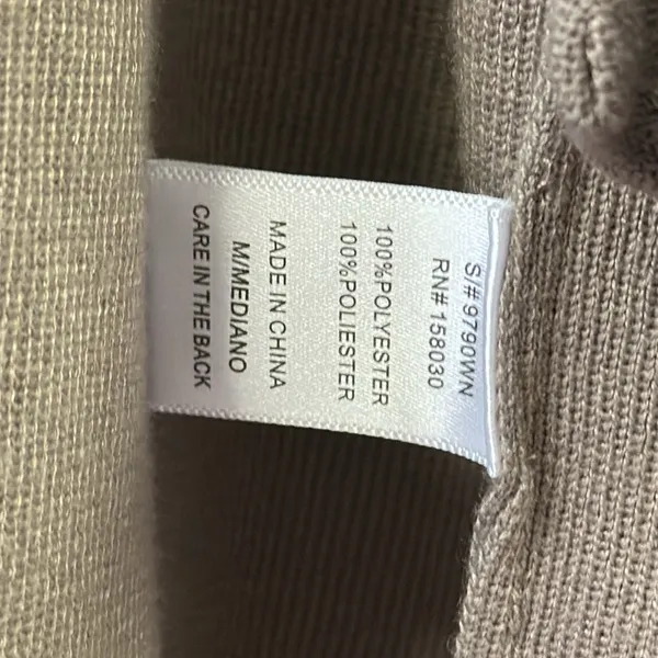 Love Tree Neutral Tan Soft Knit Belted Cardigan Trench Coat Womens Medium - Image 13
