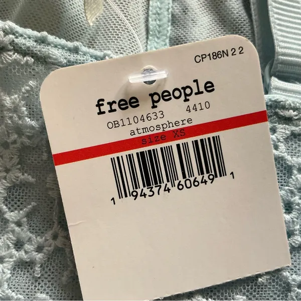 Free people Lele longline lace bra bralette blue corset size XS - Image 6
