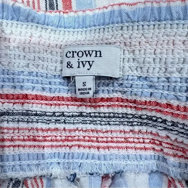 Crown & Ivy Striped Shorts Women’s Small - Image 2