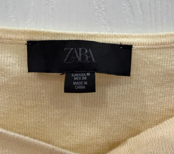ZARA Yellow Ruched Top - Image 4