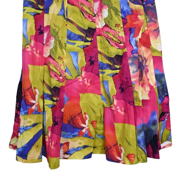 Madison Leigh Women's 10 A Line Floral Print Knee Length Lined Dress - Image 5