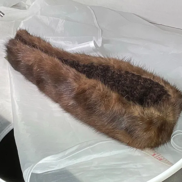 Vintage brown mink collar with hook closure Brown - Image 8