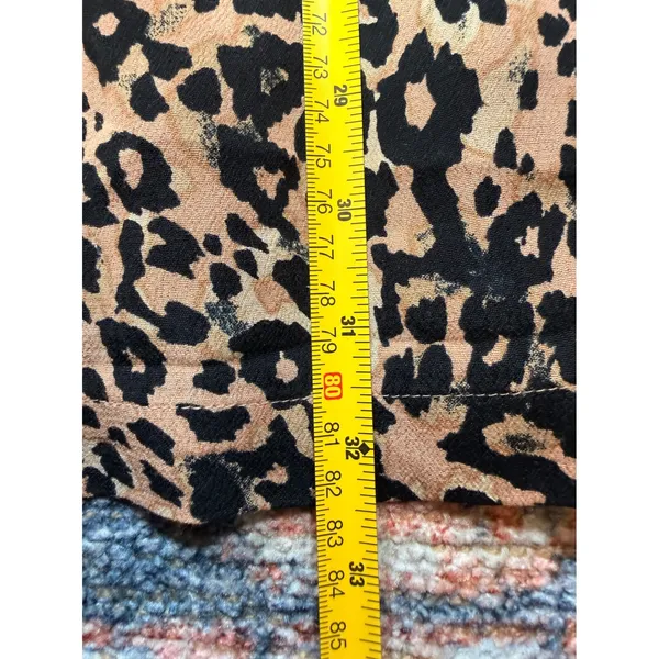 Aritzia Wilfred Isabelle Leopard Print Slip Dress Mini Tan Black Size 10 - Image 9