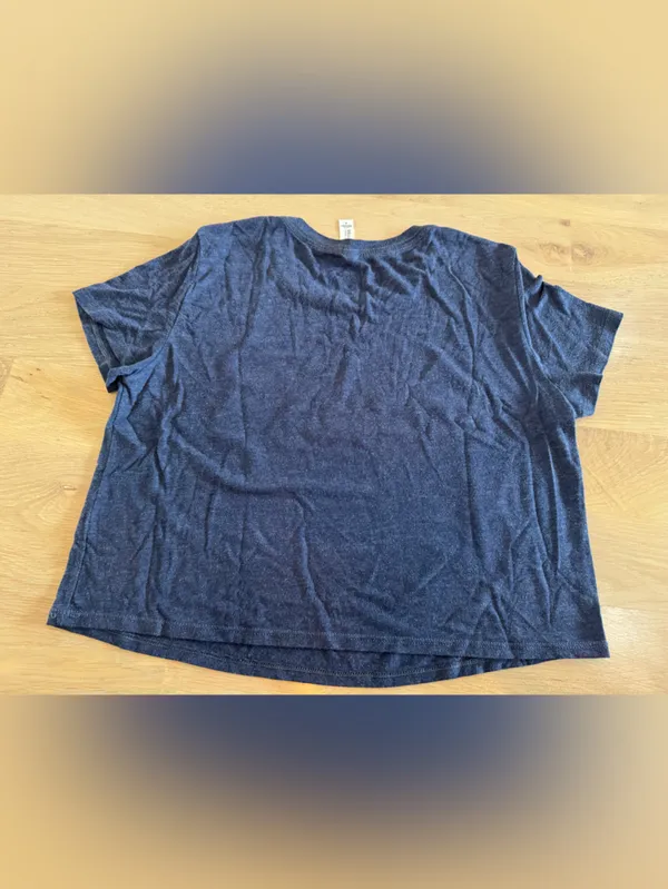 Savannah Bananas Short Sleeve Crop Tee heathered navy blue size medium - Image 7