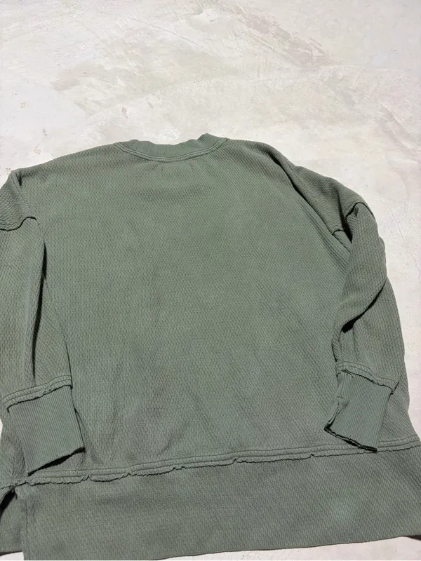 Aerie Classic textured green Crewneck Sweater XS - Image 7