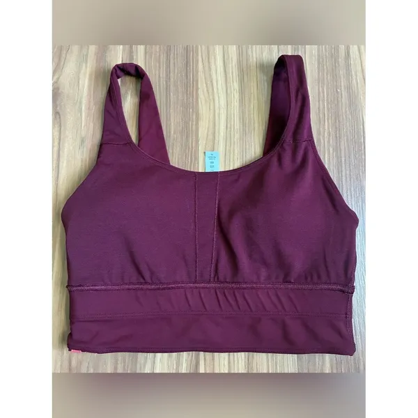 Lululemon Take A Hint Bra Longline Luxtreme Sports Bra - Deep Rouge Size 4 - Image 7