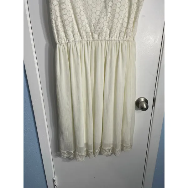 R Cinco Ranch Dress Large Off White Floral Lace Coastal Cowgirl Western NWT - Image 3