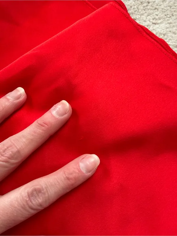 Free People x Fame & Partners Dea Red Satin Wrap‎ Maxi Dress Size 8 - Image 11