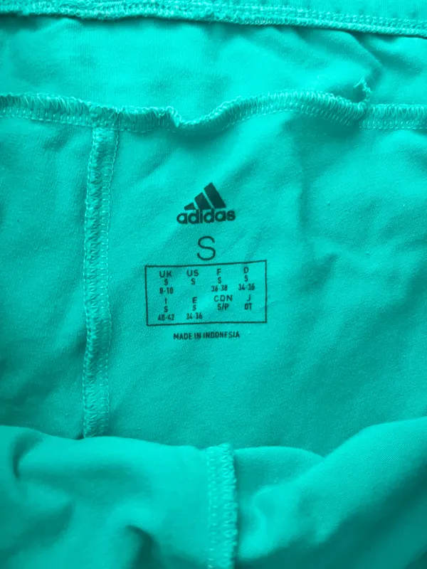Teal and white Adidas shorts  - Image 2