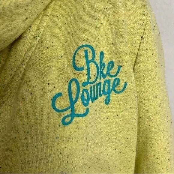 BKE Womens Sweater Small Yellow Snap Front Lounge Streetwear Cozy Retro‎ - Image 3