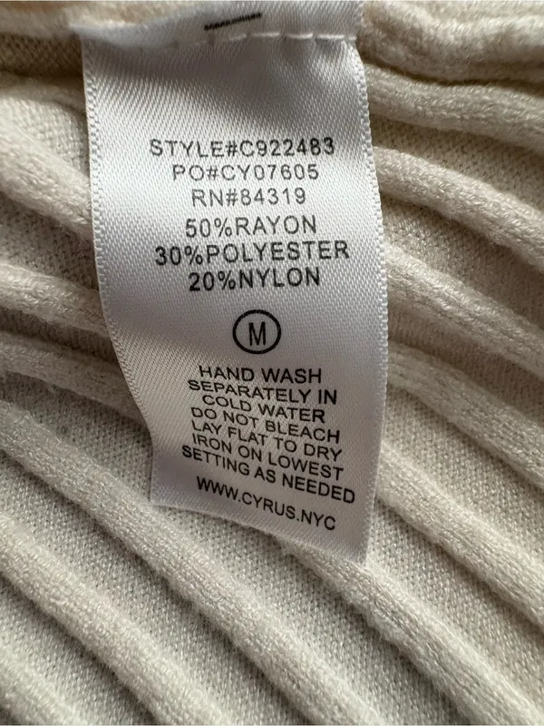 Cyrus Ribbed Crew-Neck Sweater in Cream - Image 5