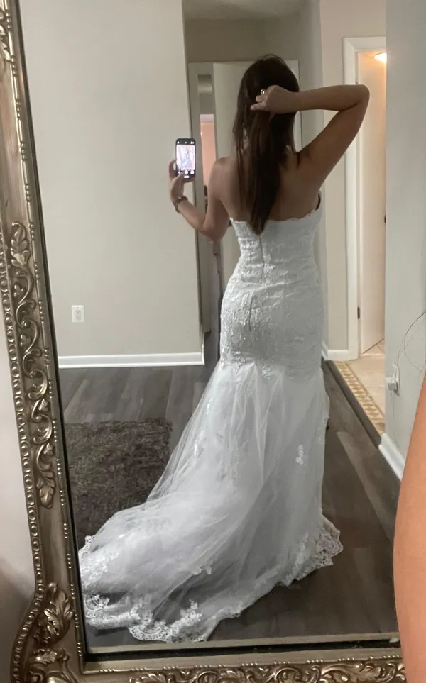 Wedding Dress White Size 2 - Image 2