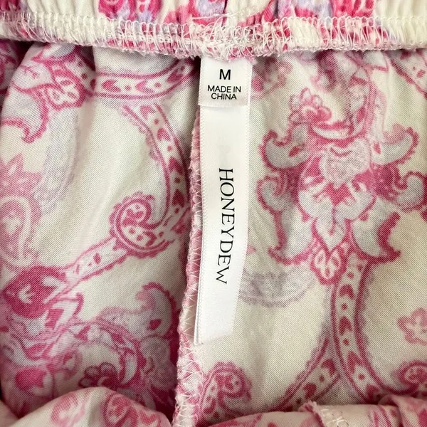 Honeydew Coastal Cozy Pajama Pants Tie Pink Lady Paisley SZ M #2617 - Image 10