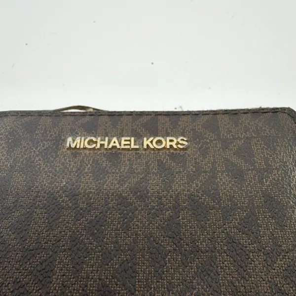 Michael Kors Compact Brown Monogram Coated Canvas Wallet - Image 2