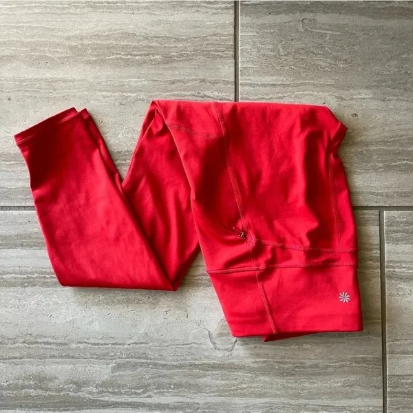 Athleta High-Waist Red Leggings - Image 3