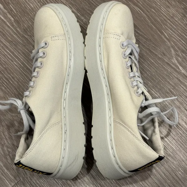 Dr. Martens Dante Canvas Casual Shoes Beige Parchment Low Top Sneakers 6-6.5 - Image 6