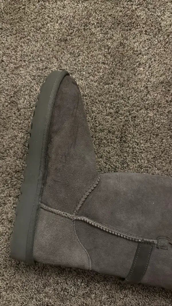 UGG Bailey Button Gray Suede Boots - Image 3