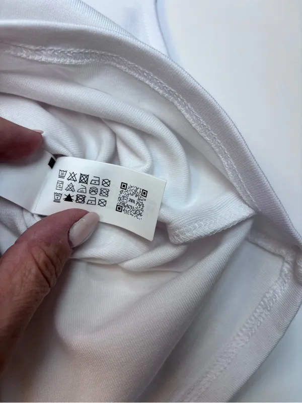 Zara White Sleeveless Mock Neck Tank Top NWT Size M - Image 6